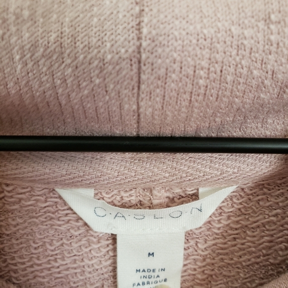 Caslon Blush Pink Terry Pullover Sweatshirt Mockneck SZ Medium - Picture 4 of 5